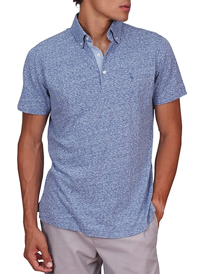 Shop Tailorbyrd Men's Christopher Melange Polo Shirt In Lavender
