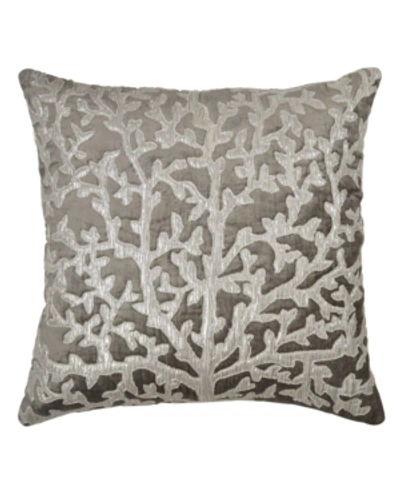 Shop Michael Aram Sea Foam Tree Of Life Applique Pillow Bedding In Grey