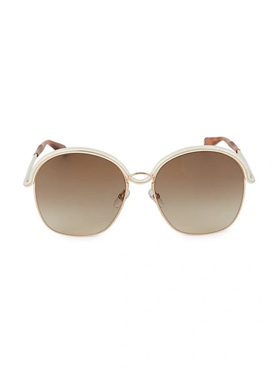 Shop Givenchy 58mm Round Sunglasses In Blue