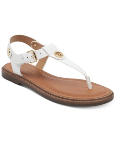 Shop Tommy Hilfiger Women's Bennia Thong Sandals In White