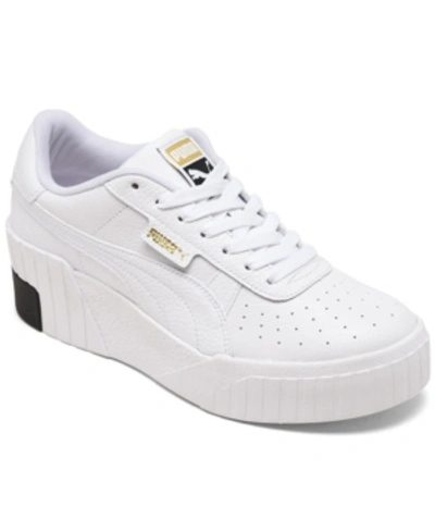 Shop Puma Women's Cali Wedge Casual Sneakers From Finish Line In White