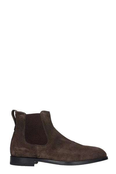 Shop Ermenegildo Zegna Ankle Boots In Brown Suede