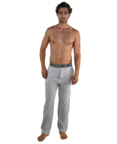 Shop Members Only Jersey Knit Pant With Logo Elastic In Heather Gr