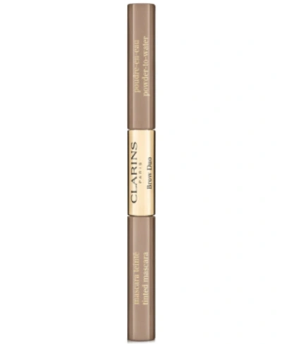 Shop Clarins Brow Duo In 01 Tawny Blond