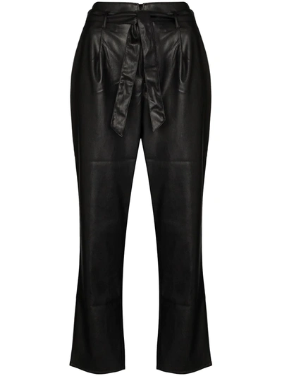 Shop Paige Melila Cropped Trousers In Black