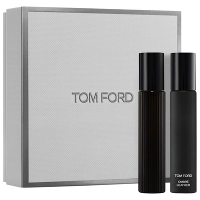 Shop Tom Ford Black Orchid & Ombre Leather Travel Spray Set