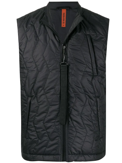 Shop Raeburn Zip-up Quilted Gilet In Black