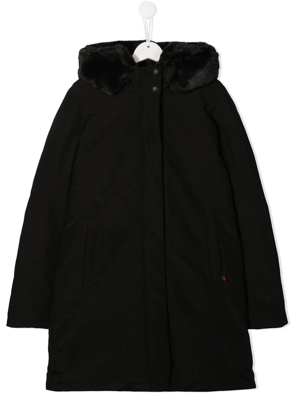 Woolrich Kids Down Jacket G S Bow Bridge Coat For Girls In Black Modesens