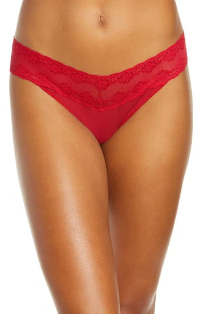 Shop Natori Bliss Perfection Thong In Strawberry