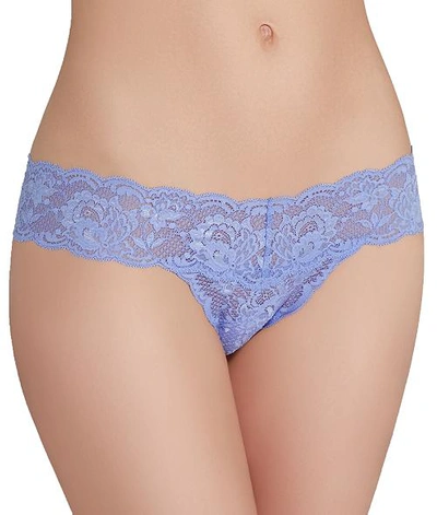 Shop Cosabella Never Say Never Cutie Low Rise Thong In Purple Sky