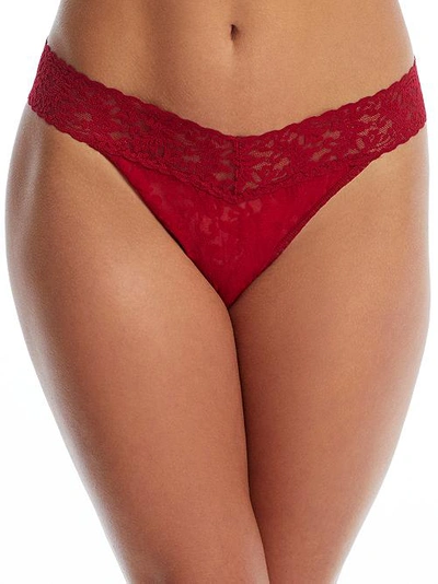 Shop Hanky Panky Signature Lace Original Rise Thong In French Bordeaux