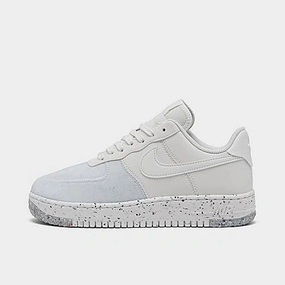 Shop Nike Women's Air Force 1 Crater Casual Shoes In Summit White/summit White