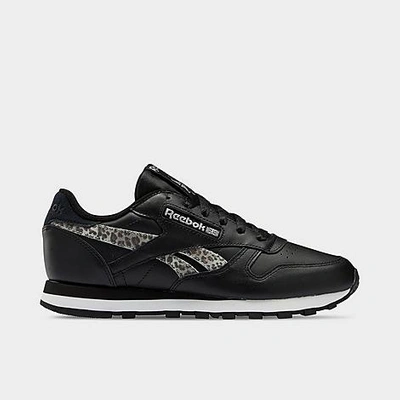 Shop Reebok Women's Classic Leather Casual Shoes In Black