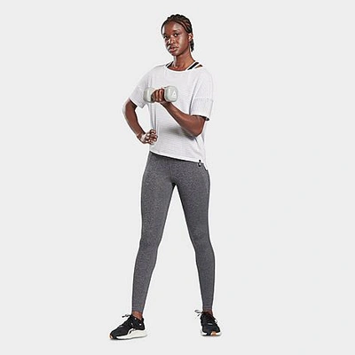 Shop Reebok Women's Lux High-rise Training Tights 2.0 In Dark Grey Heather