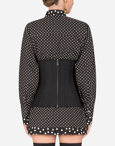 Dolce & Gabbana Cotton Bustier Belt In Black