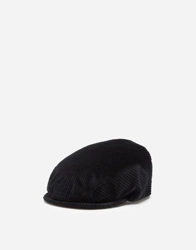 Shop Dolce & Gabbana Corduroy Flat Cap