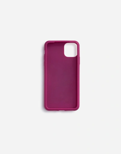 Shop Dolce & Gabbana Rubber Devotion Iphone 11 Pro Cover In Purple