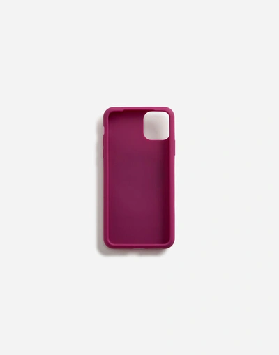 Shop Dolce & Gabbana Rubber Devotion Iphone 11 Pro Max Cover In Purple