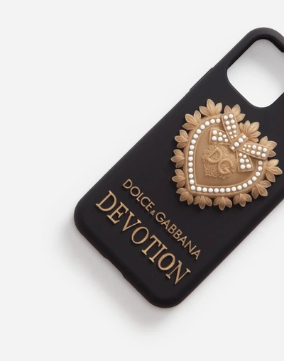 Shop Dolce & Gabbana Rubber Devotion Iphone 11 Pro Cover In Black