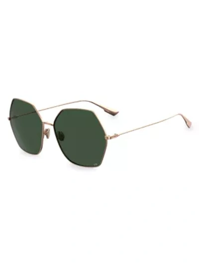 Shop Dior Stellaire8 62mm Hexagon Sunglasses In Green