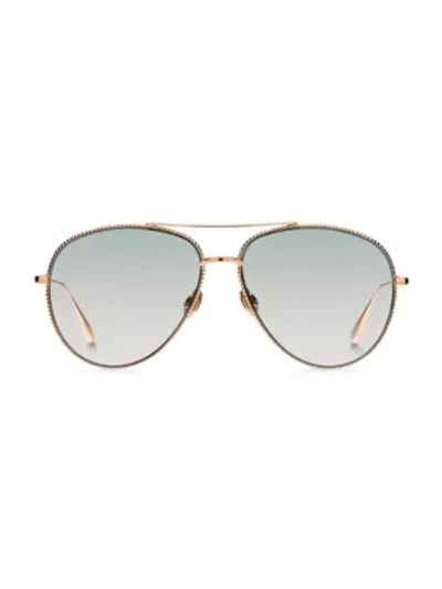 Shop Dior Society3 57mm Aviator Sunglasses In Silver