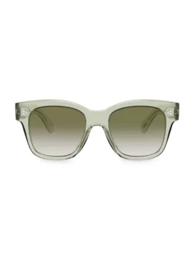 Shop Oliver Peoples Melery 54mm Square Sunglasses In Green