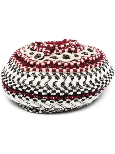 Shop Missoni Crocheted Beret In Red