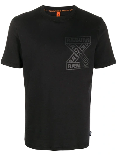 Shop Raeburn Ethos Graphic Organic Cotton T-shirt In Black