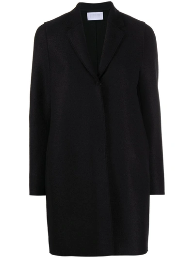 Shop Harris Wharf London Single-breasted Midi Coat In Black