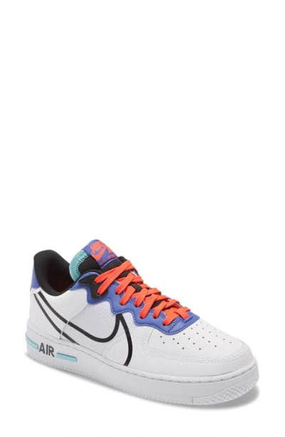 Shop Nike Air Force 1 React Sneaker In White/ Black/ Blue/ Crimson