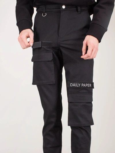 Shop Daily Paper Cargo Pants Black