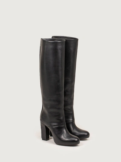 Shop Lemaire High Boots Black