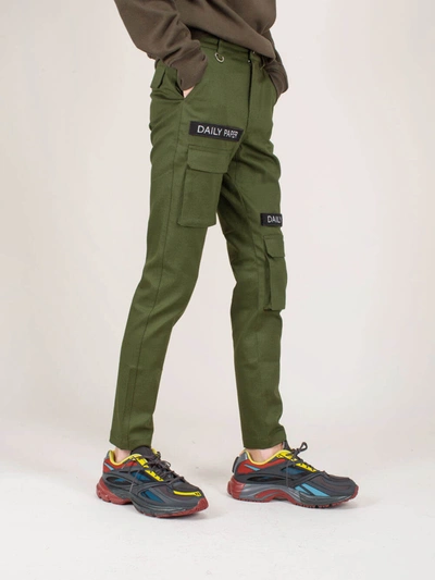 Shop Daily Paper Cargo Pants Olive Green