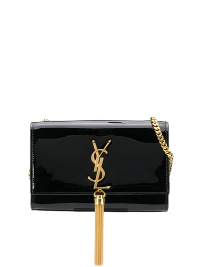 Shop Saint Laurent Kate Shoulder Bag In Black