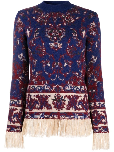 Shop Paco Rabanne Persian Tapestry Jumper In Red