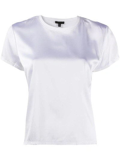 Shop Atm Anthony Thomas Melillo Short-sleeved Silk T-shirt In White
