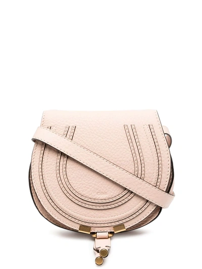 Shop Chloé Mini Marcie Crossbody Bag In Pink