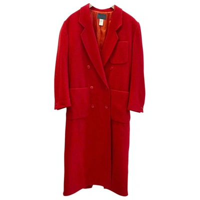 Pre-owned Kenzo Red Cashmere Coat