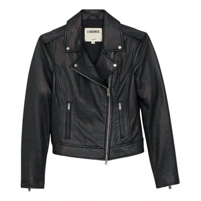 Pre-owned L Agence Black Leather Leather Jacket