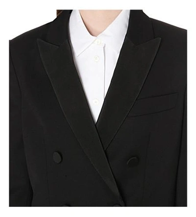 Shop Stella Mccartney Double-breasted Wool Jacket In Black