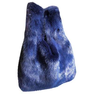 Pre-owned Simonetta Ravizza Blue Mink Handbag