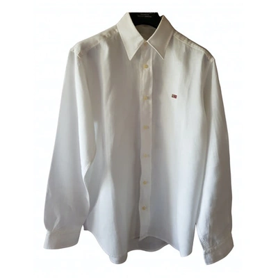 Pre-owned Napapijri Linen Shirt In White