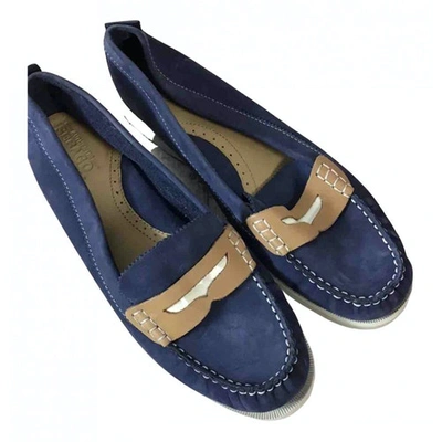 Pre-owned Sebago Leather Flats In Blue