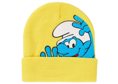 Pre-owned Supreme  Smurfs Beanie Yellow