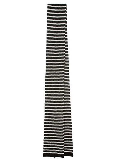 Shop Saint Laurent Scarf In Nero Bianco