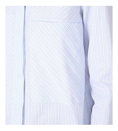 Shop Jil Sander Vivienne Striped Cotton Shirt In Open B