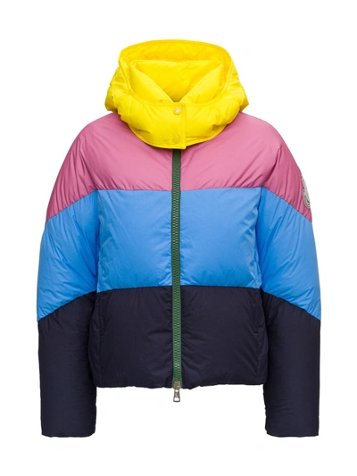 Shop Moncler Genius Bickly Color Block Nylon Down Jacket In Multicolor