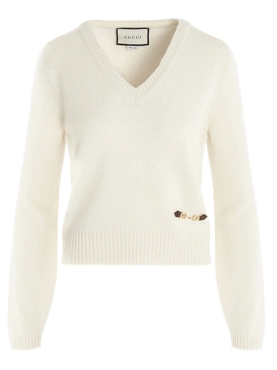 Shop Gucci Sweater In White