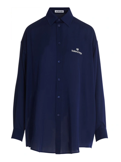 Shop Balenciaga Shirt In Blue