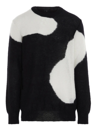 Shop Ann Demeulemeester Camelot Sweater In Nero Bianco